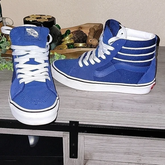 VANS Men's Sk8-Hi Sport Stripes Suede / Canvas High Top Sneaker - Picture 2 of 8